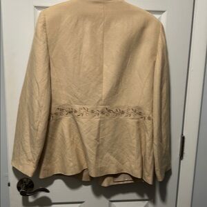 Kasper Beige Embroidered Women's Blazer